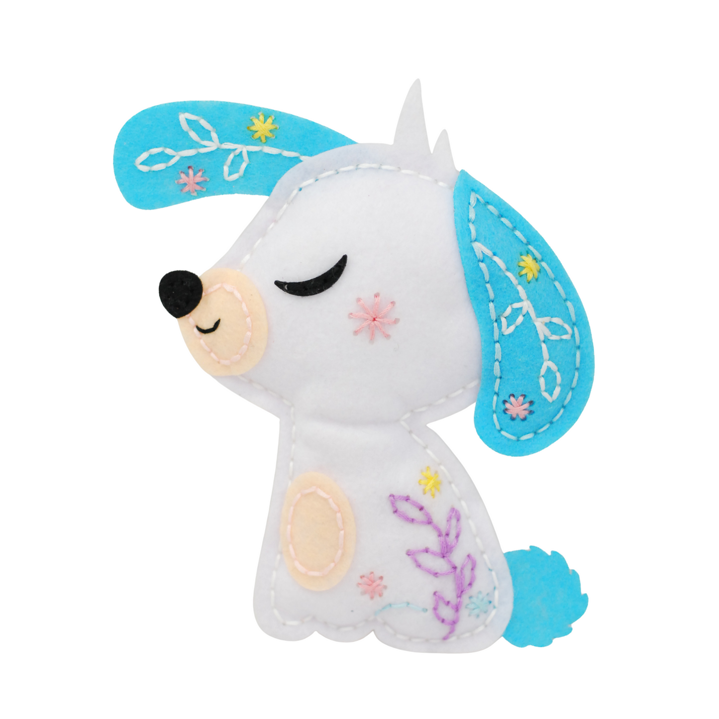 APLI Krapli - APLI Krapli Sewyourself Felt Toy Kit Dog Precut Felt Stuffing Thread & Safe Needle Ages 6+