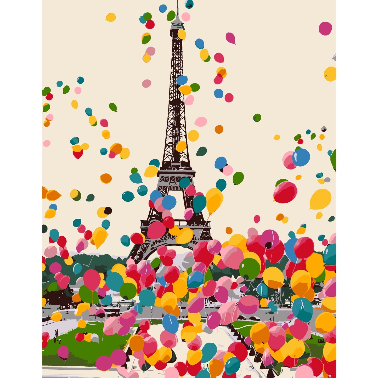 Artwille DIY Paint by Numbers for Adults and Kids - Bright Paris