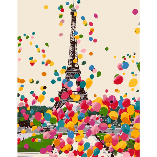 Artwille DIY Paint by Numbers for Adults and Kids - Bright Paris