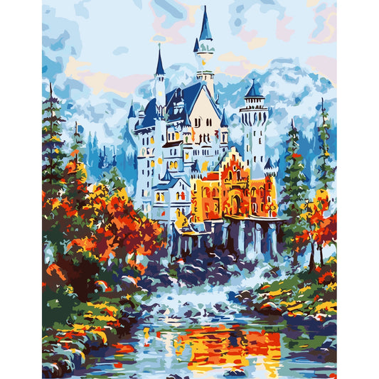 Artwille DIY Paint by Numbers for Adults and Kids - Fabulous castle