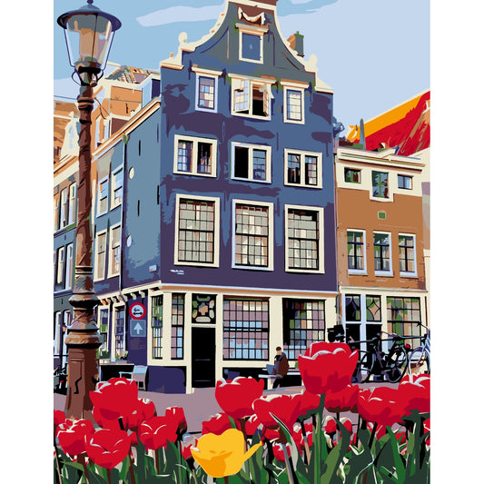 Artwille DIY Paint by Numbers for Adults and Kids - Famous Amsterdam