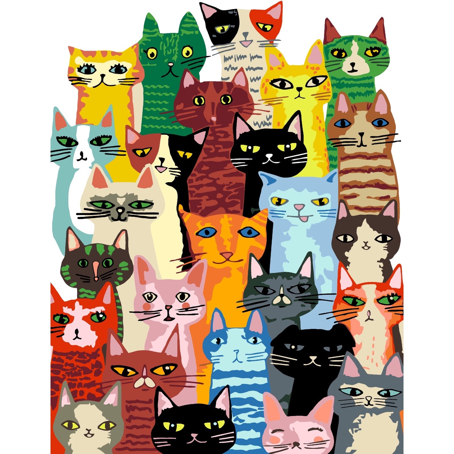 Artwille DIY Paint by Numbers for Adults and Kids - Funny Cats