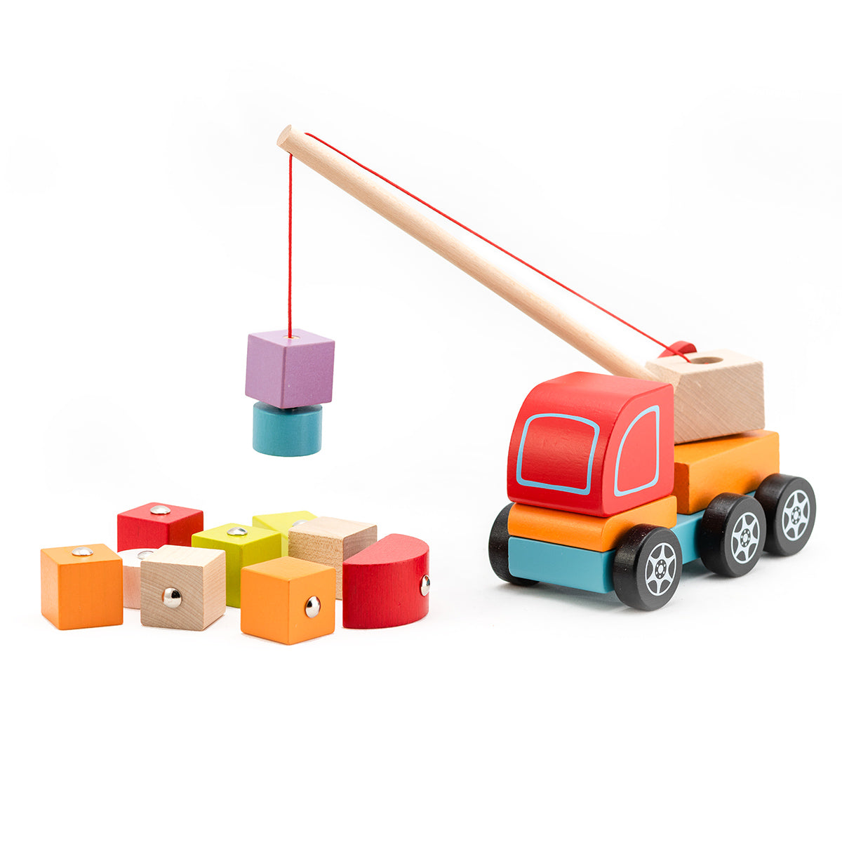 Wise Elk/Cubika Wooden toy - Crane Truck