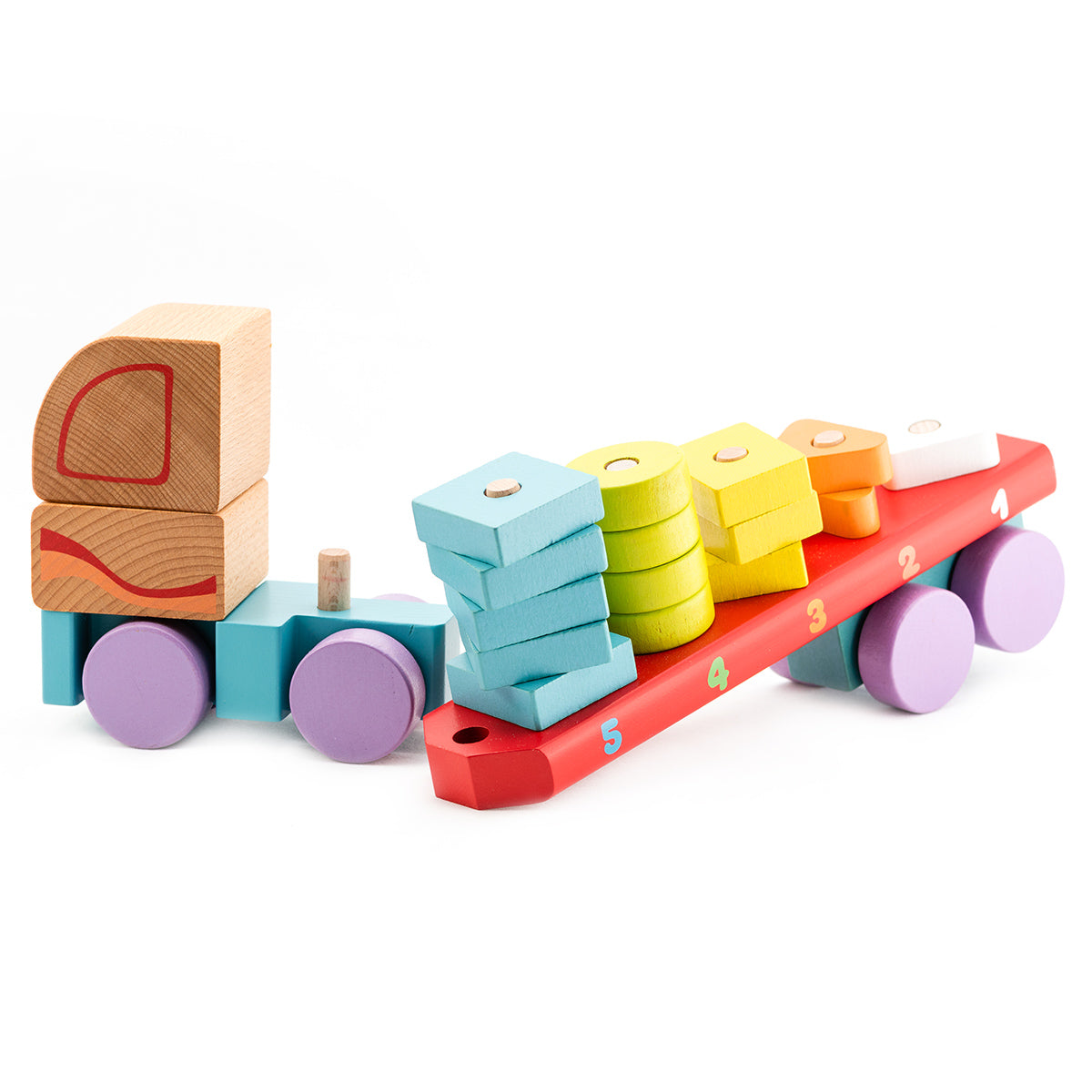 Wise Elk/Cubika Wooden toy - Truck with Bricks LM-13