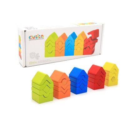 Wise Elk/Cubika Wooden Toy - Set of Stacking Towers LD-13