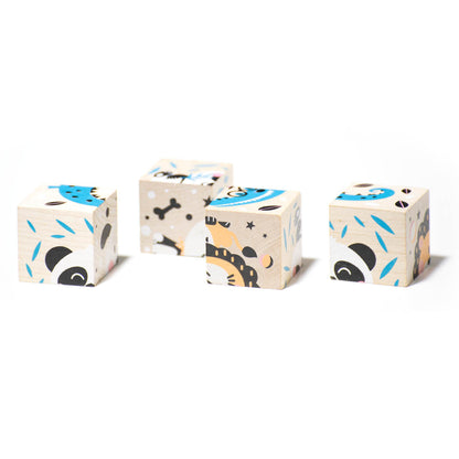 Wise Elk/Cubika Set of Wooden Blocks - Animals