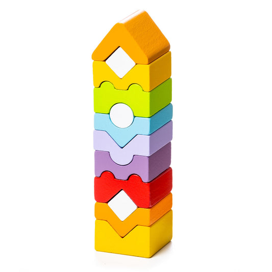 Wise Elk/Cubika Wooden Toy - Stacking Tower LD-11