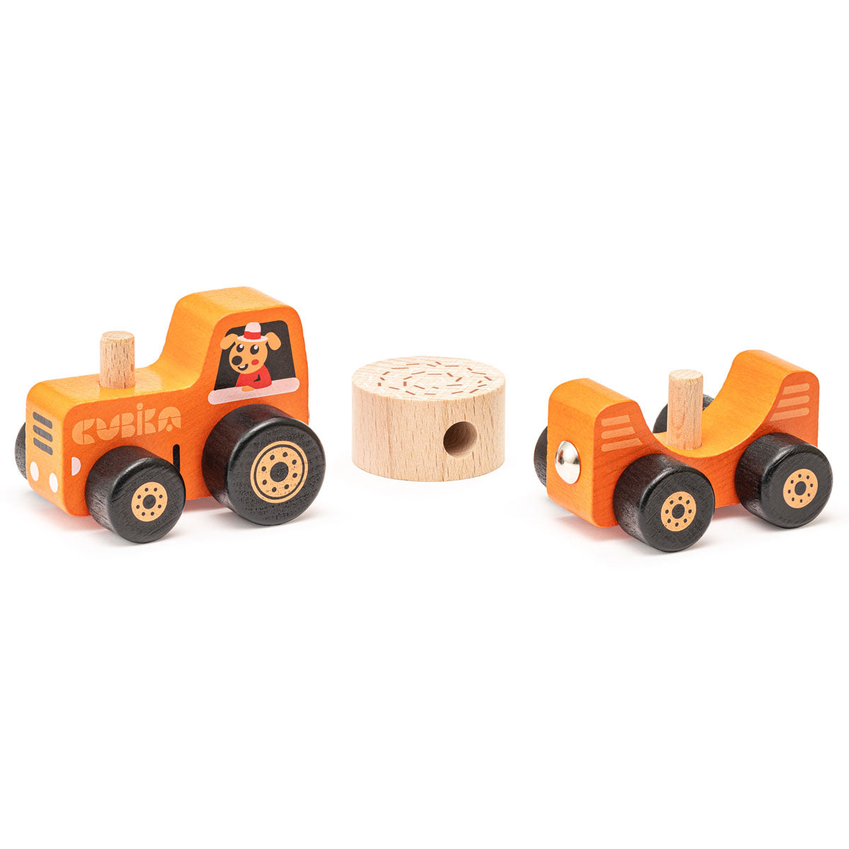 Wise Elk/Cubika Wooden Toy - Tractor