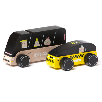 Wise Elk/Cubika Wooden toy - City transport