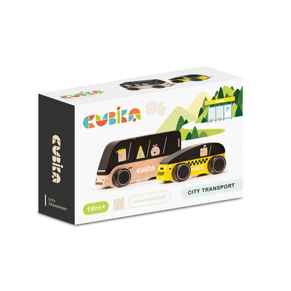 Wise Elk/Cubika Wooden toy - City transport