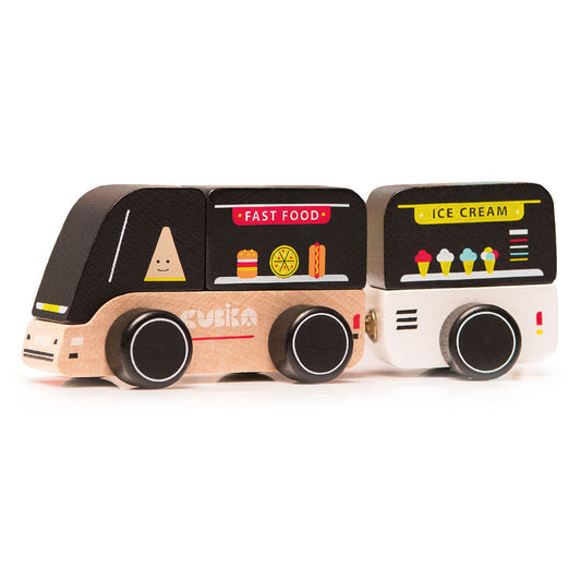 Wise Elk/Cubika Wooden toy - Food truck