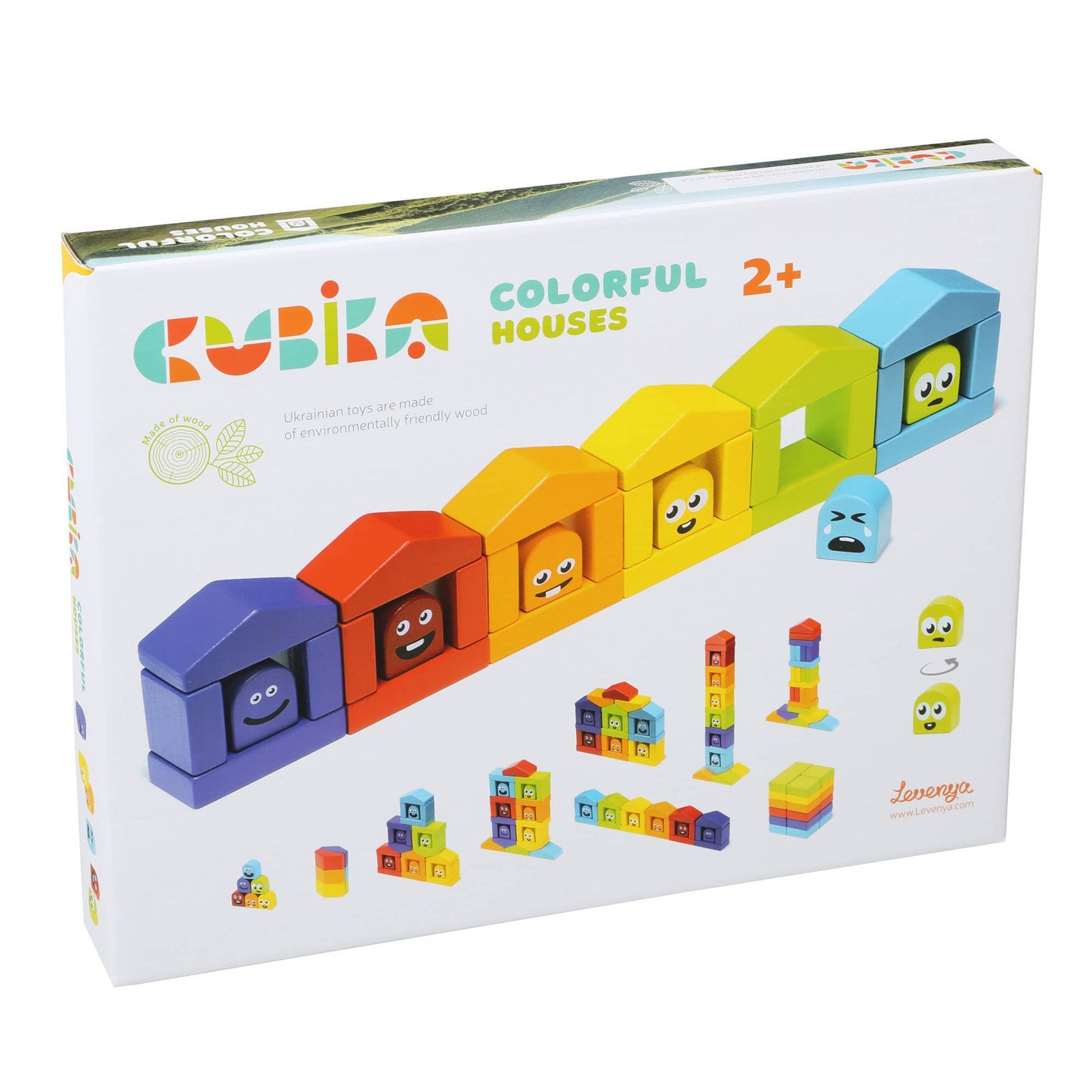 Wise Elk/Cubika Wooden Toy - Colorful Houses